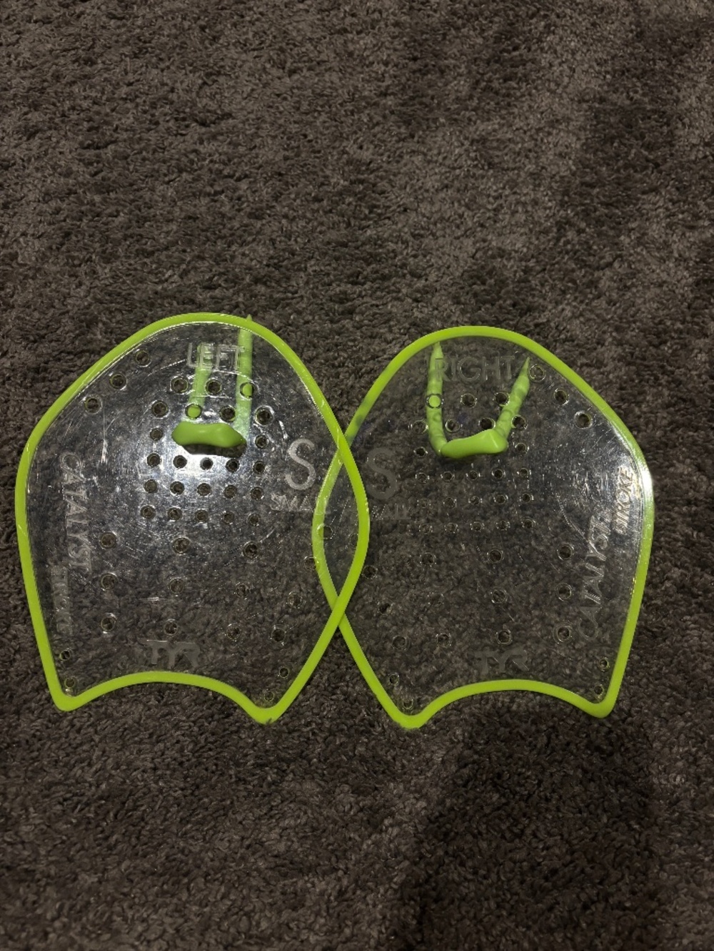 TYR Catalyst Green Swim Training Hand Paddles - Size Small / Medium